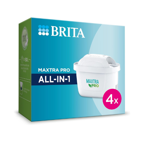BRITA Maxtra Pro All-in-1 Water Filter Cartridge, Pack of 4