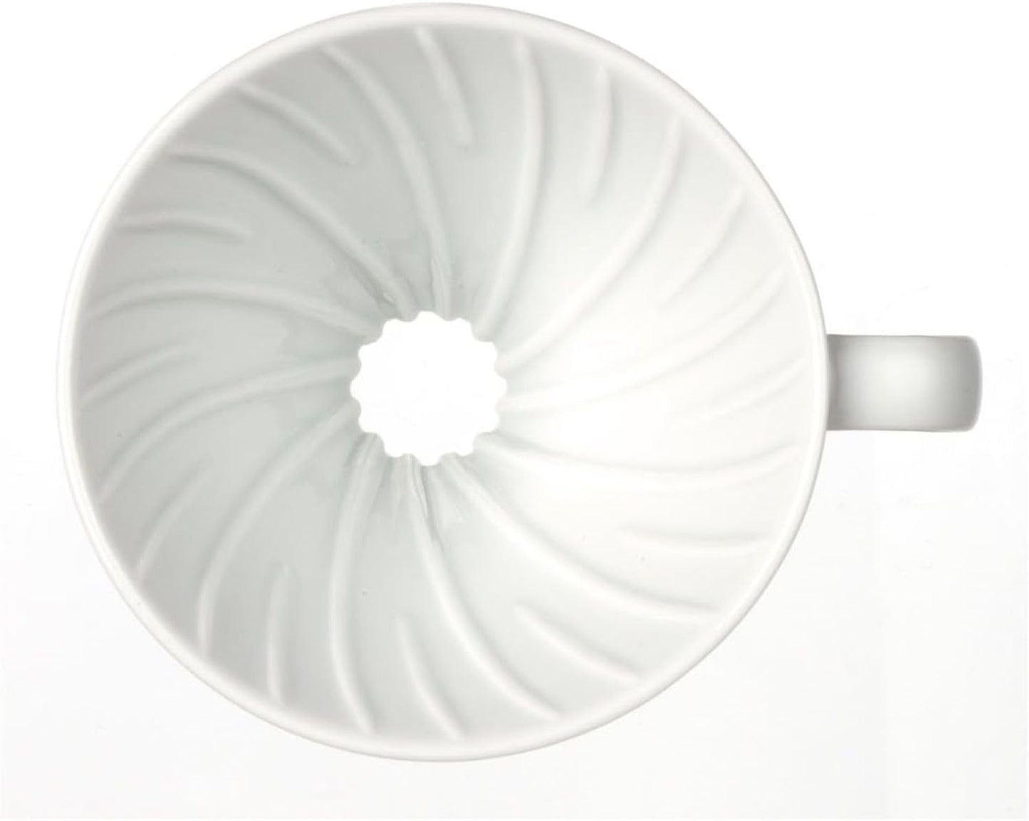 Hario V60 Ceramic Coffee Dripper, White, Size 01