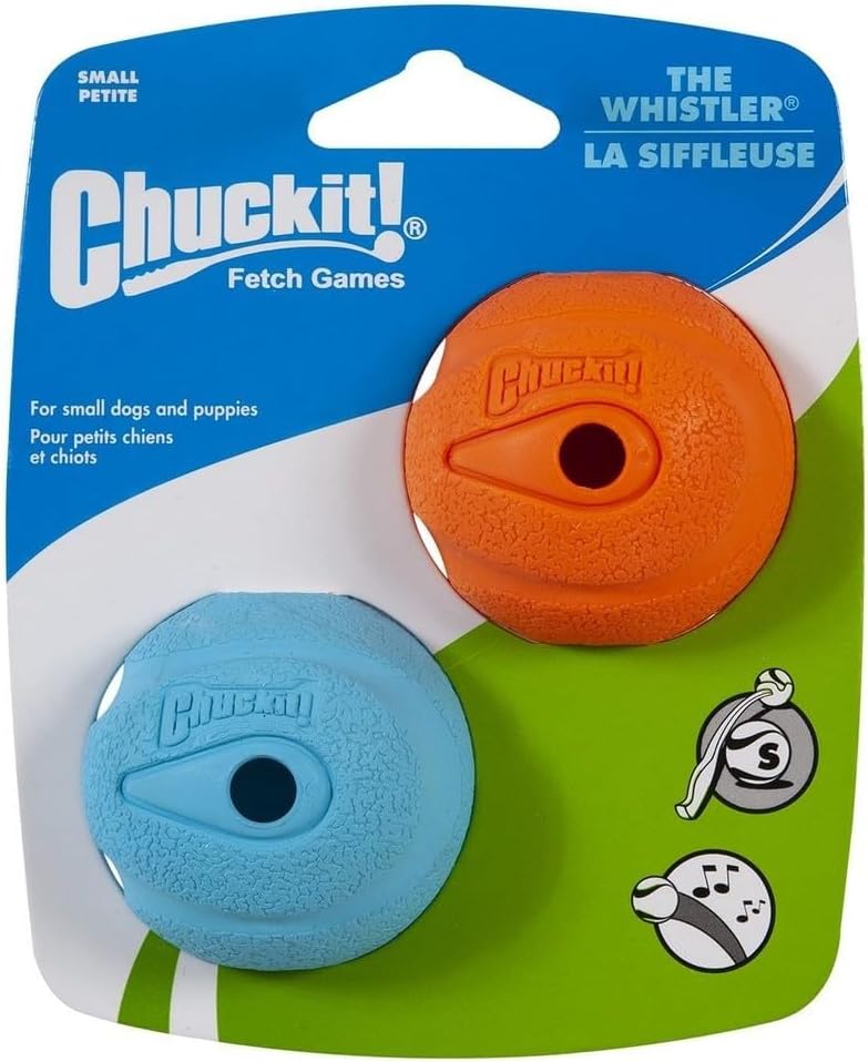 Chuckit! The Whistler Fetch Ball, S, 2 Pack