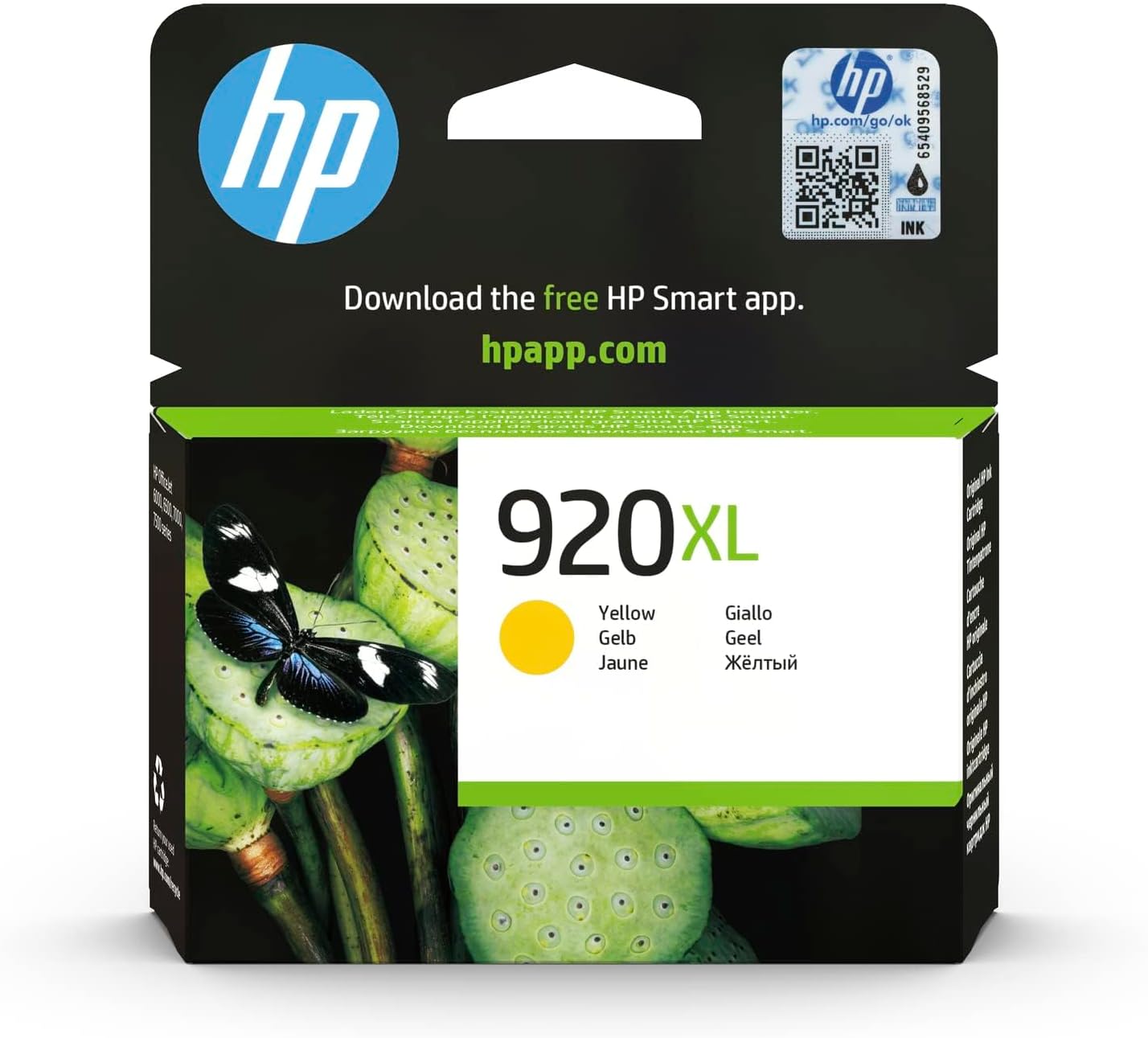 HP CD974AE 920XL High Yield Original Ink Cartridge, Yellow, Single Pack