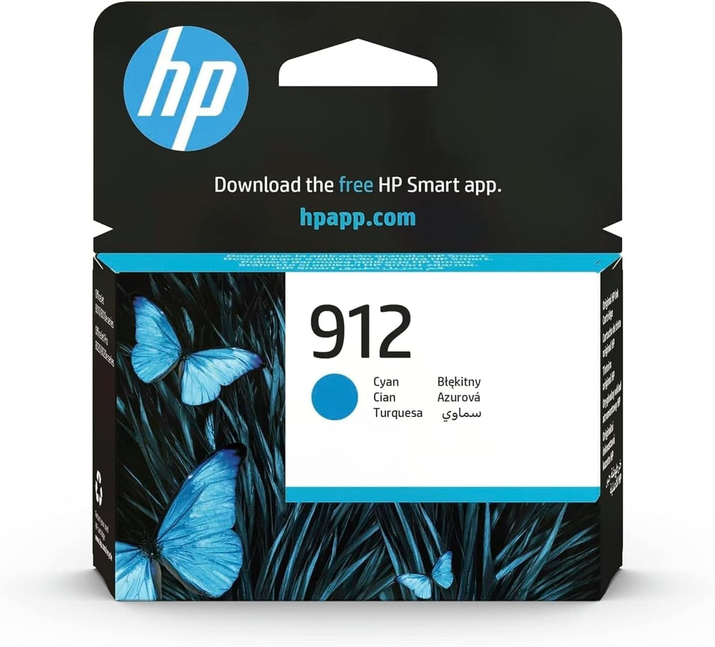 HP 3YL77AE 912 Ink Cartridge, Cyan, Pack of 1