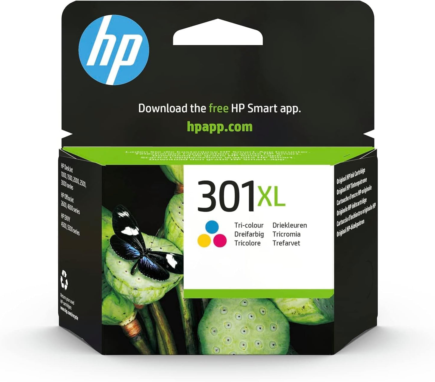 HP CH564EE 301XL High Yield Ink Cartridge, Tri-color, Pack of 1
