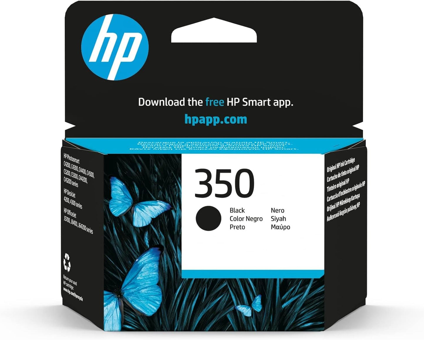 HP CB335EE 350 Ink Cartridge, Black, Pack of 1