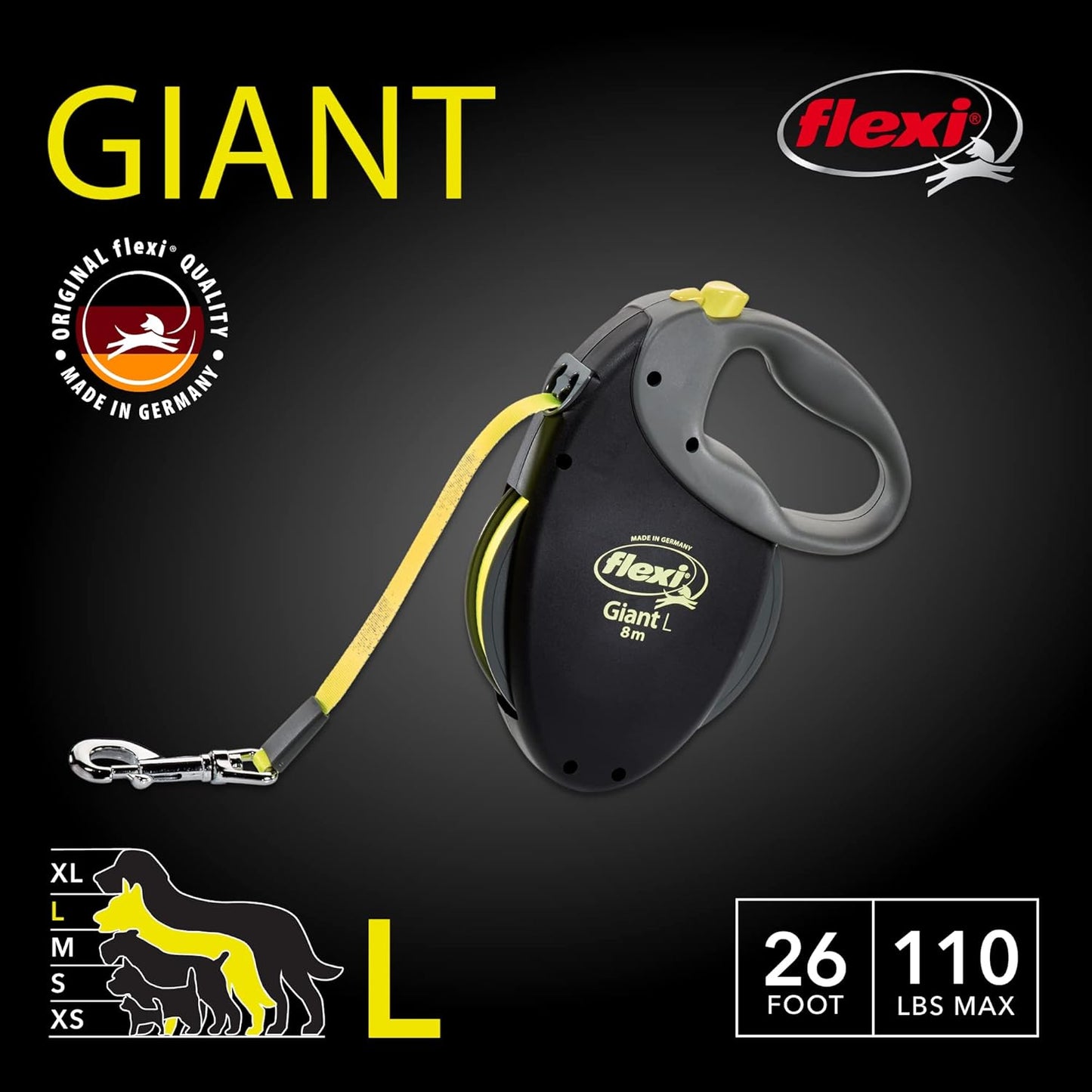 Flexi Giant Retractable Leash, 8m