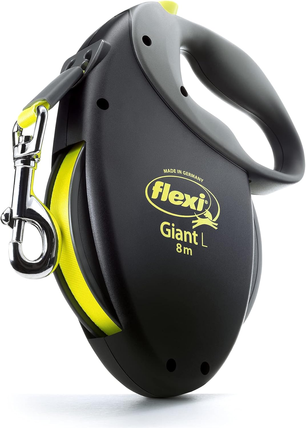 Flexi Giant Retractable Leash, Black/Yellow, 8m, L
