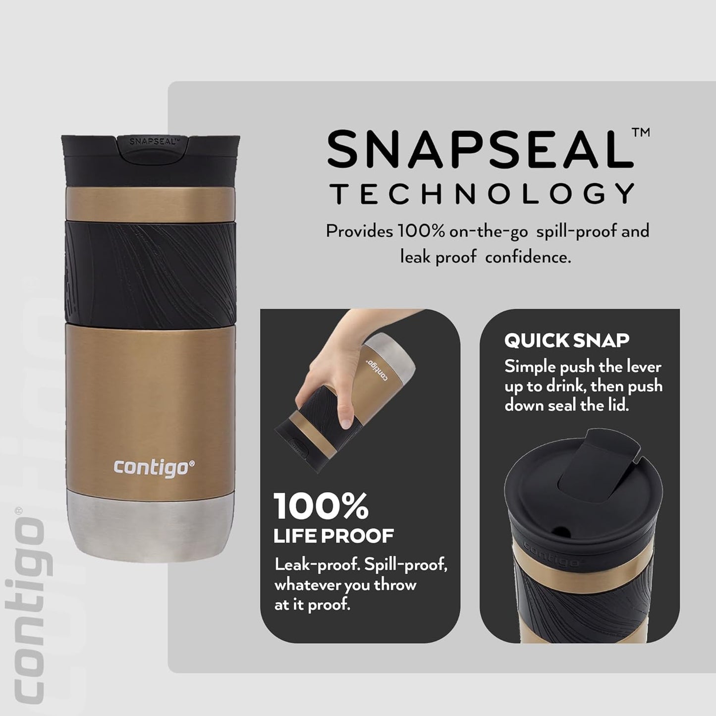 Contigo Byron SnapSeal Thermal Mug Chardonnay, 470ml