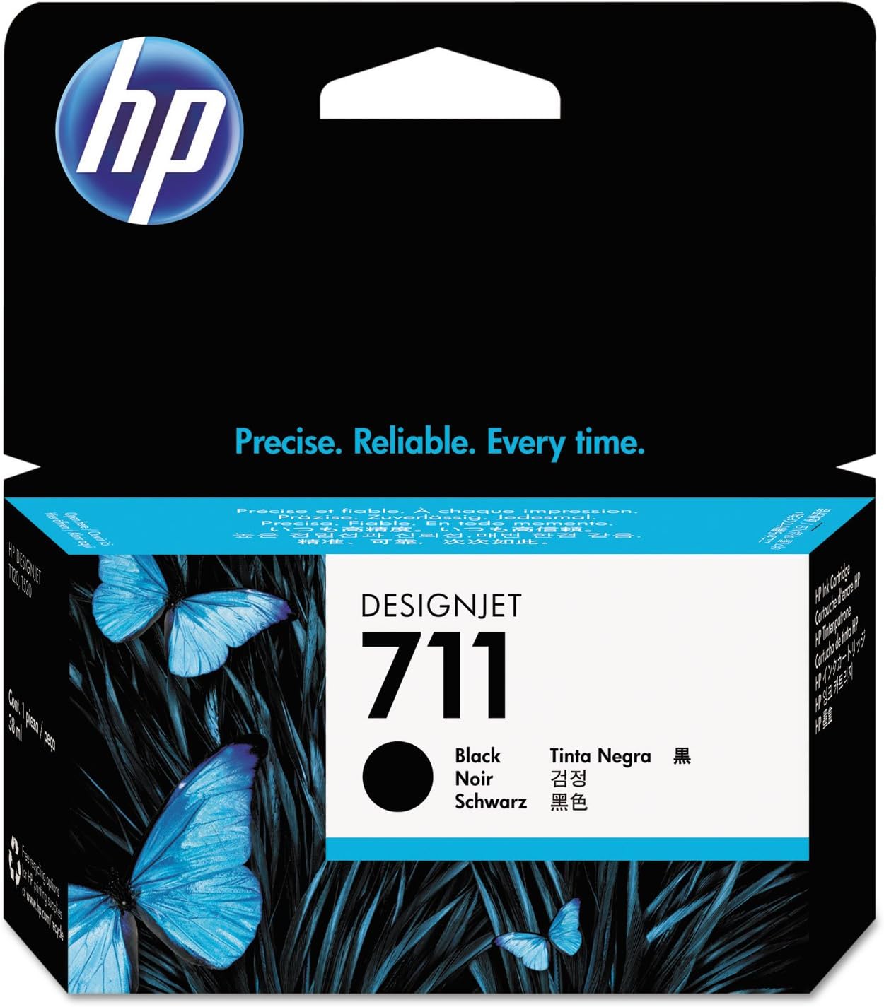 HP 711 - CZ129A - 1 x Black - Ink cartridge - For DesignJet T120 ePrinter, T520 ePrinter