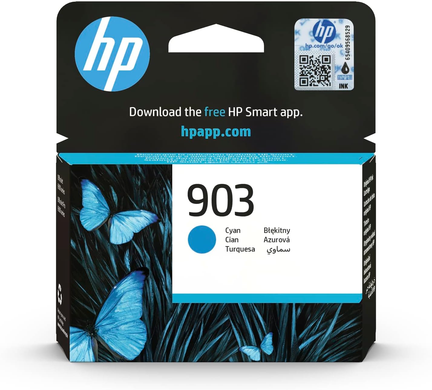 HP T6L87AE 903 Ink Cartridge, Cyan, Pack of 1