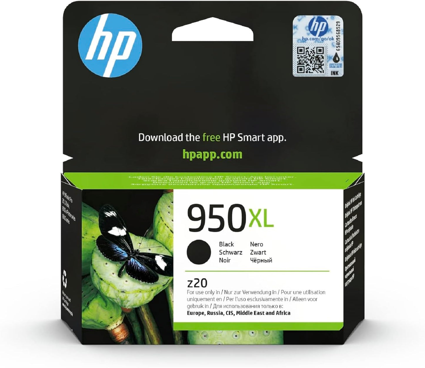 HP CN045AE 950XL High Yield Ink Cartridge, Black, Pack of 1