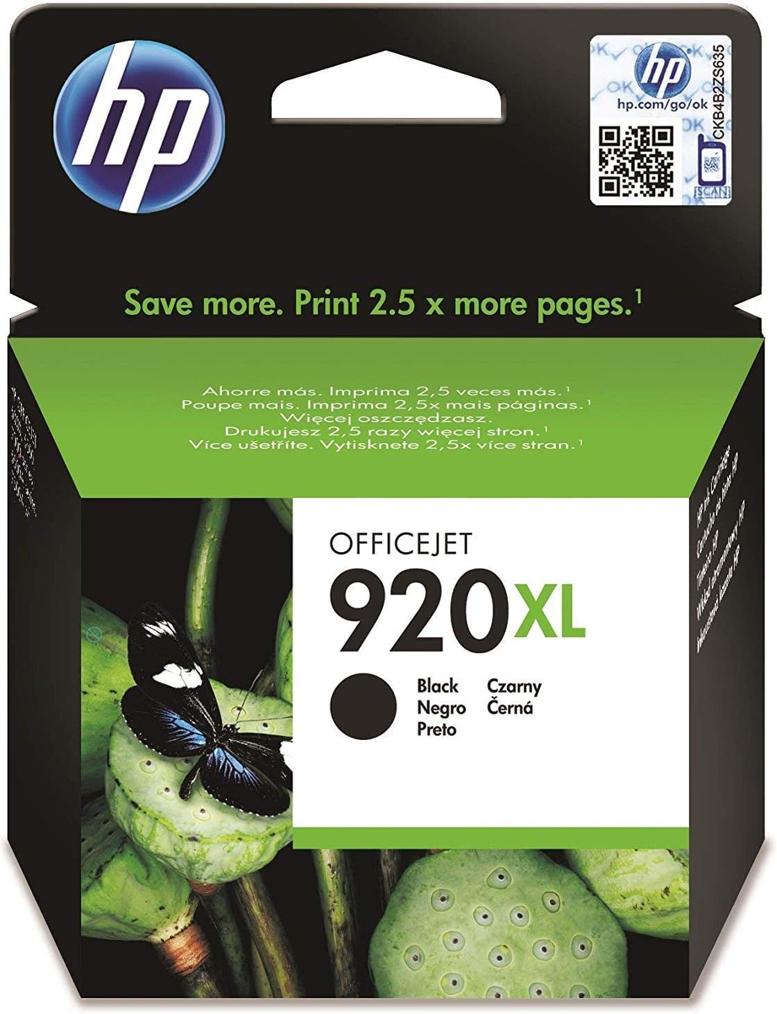 HP CD975AE 920XL High Yield Original Ink Cartridge, Black, Single Pack