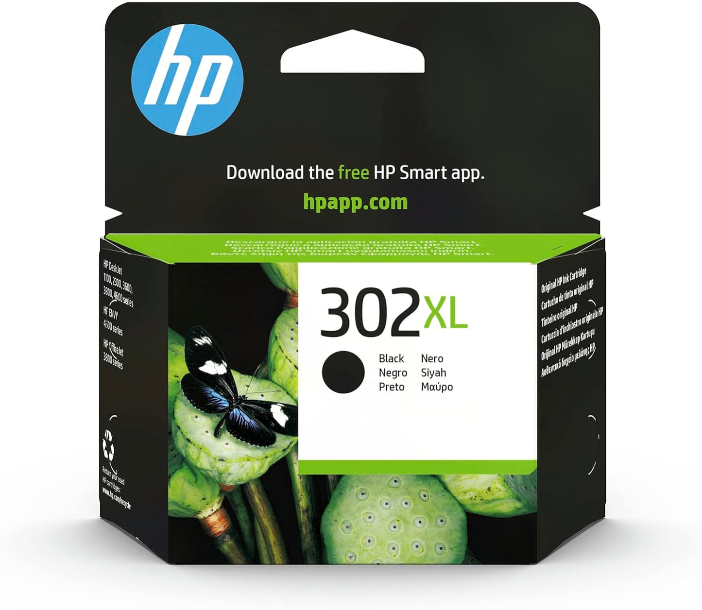 HP F6U68AE 302XL High Yield Original Ink Cartridge, Black, Single Pack