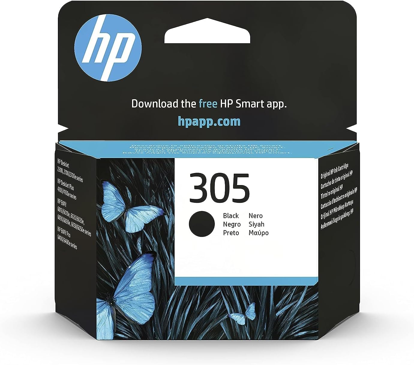 HP 305 Standard Capacity Black Ink Cartridge Page Yield 120 (P/N 3YM61AE)