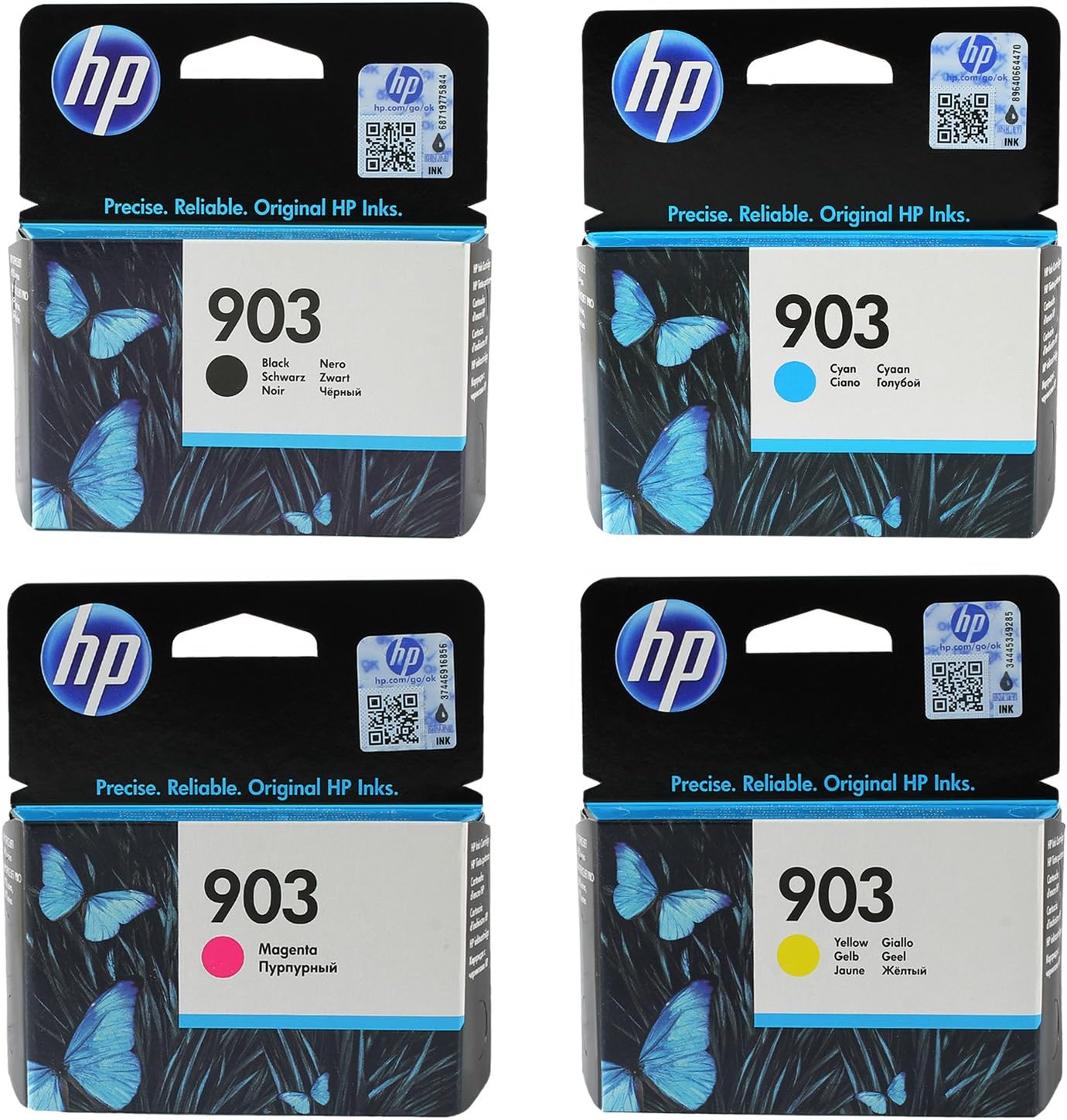 HP 903 Ink Cartridges, Black / Cyan / Magenta / Yellow for HP Officejet, HP Officejet Pro