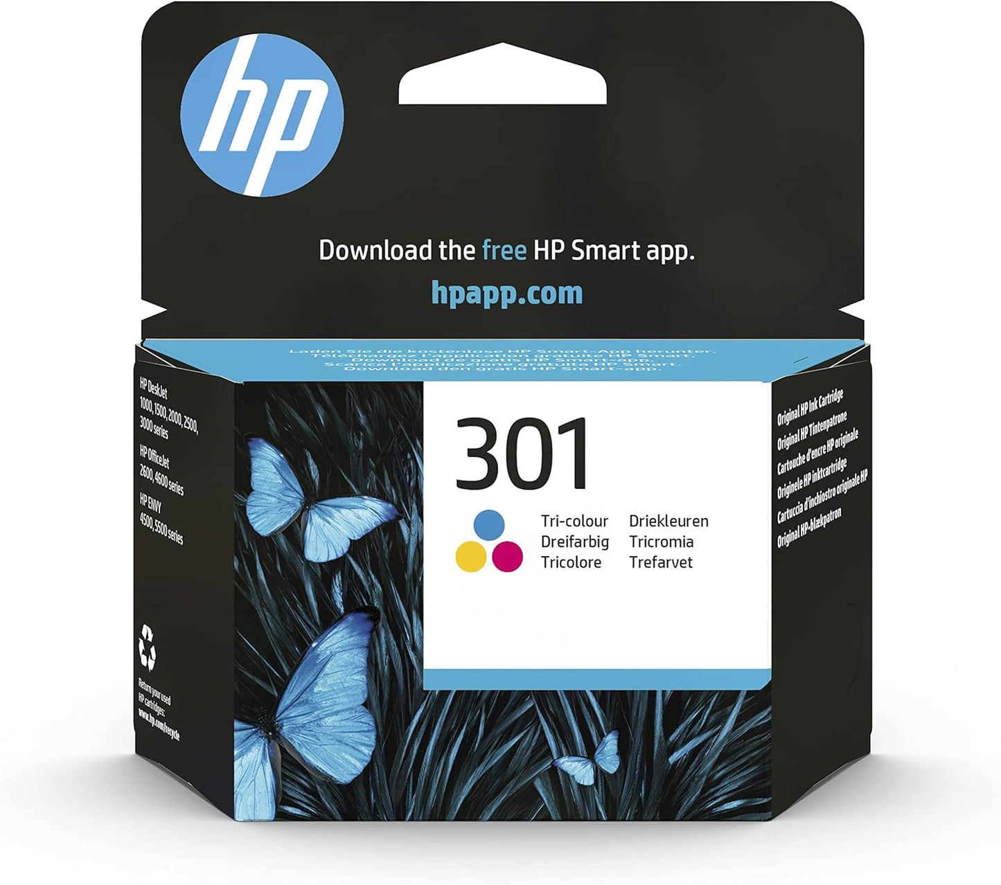 HP CH562EE 301 Ink Cartridge, Tri-color, Pack of 1