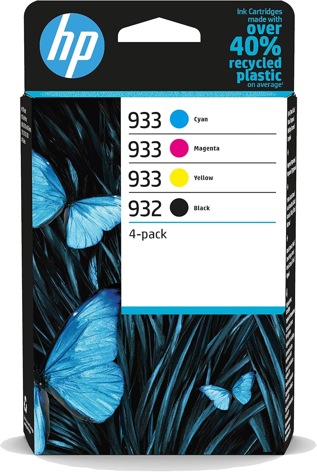 HP 6ZC71AE 932/933 Original Ink Cartridges, Black/Cyan/Magenta/Yellow, Multipack