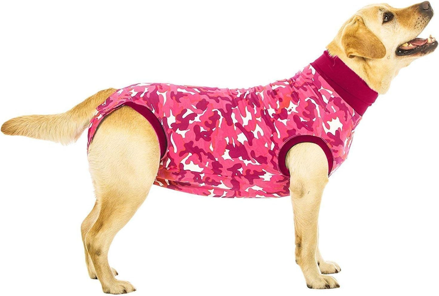 Suitical Recovery Suit, Dogs, Pink/Camouflage, 3xs