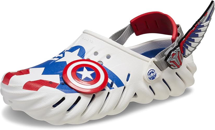 Crocs Unisex Adult Echo Clogs Captain America, Men/Size7