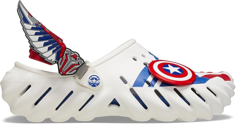 Crocs Unisex Adult Echo Clogs Captain America, Men/Size9
