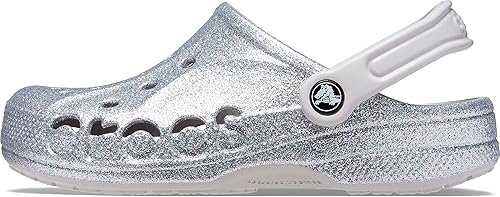 Crocs Unisex Adult Baya Clogs, Silver Glitter, Women/Size8