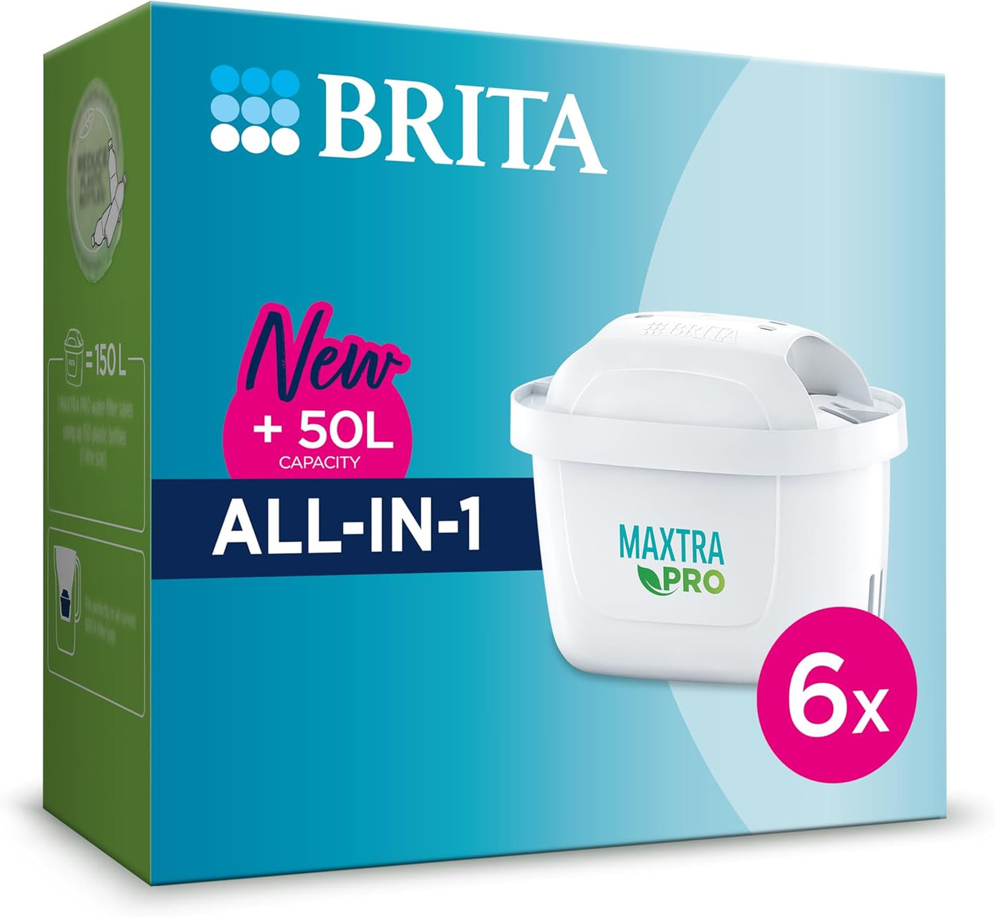 BRITA MAXTRA PRO All-in-1 Water Filter, Pack of 6