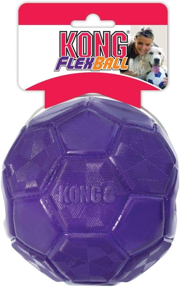KONG Flexball Dog Toy, L, Purple