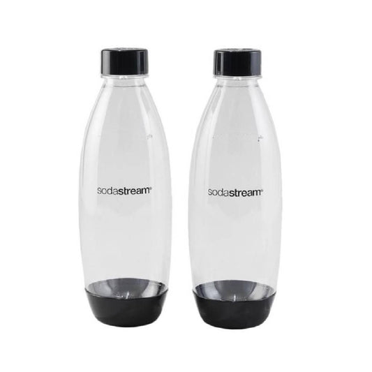 SodaStream Plastic bottles, Black, 1 l x2