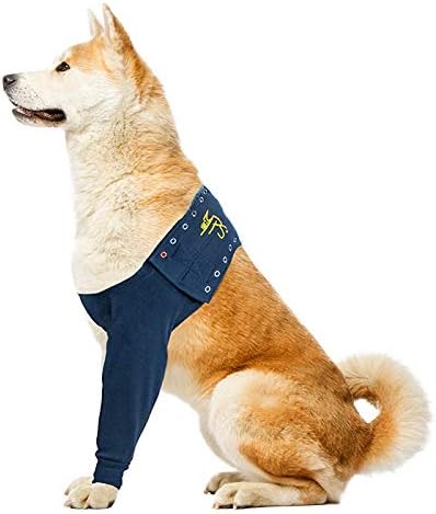 MPS Dog Surgery Single Front Leg Sleeve, Blue, L