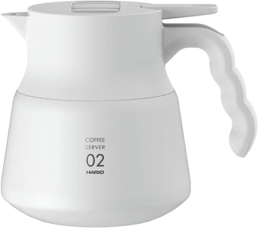 Hario V60 Insulated Stainless Steel Server, White, 600 ml