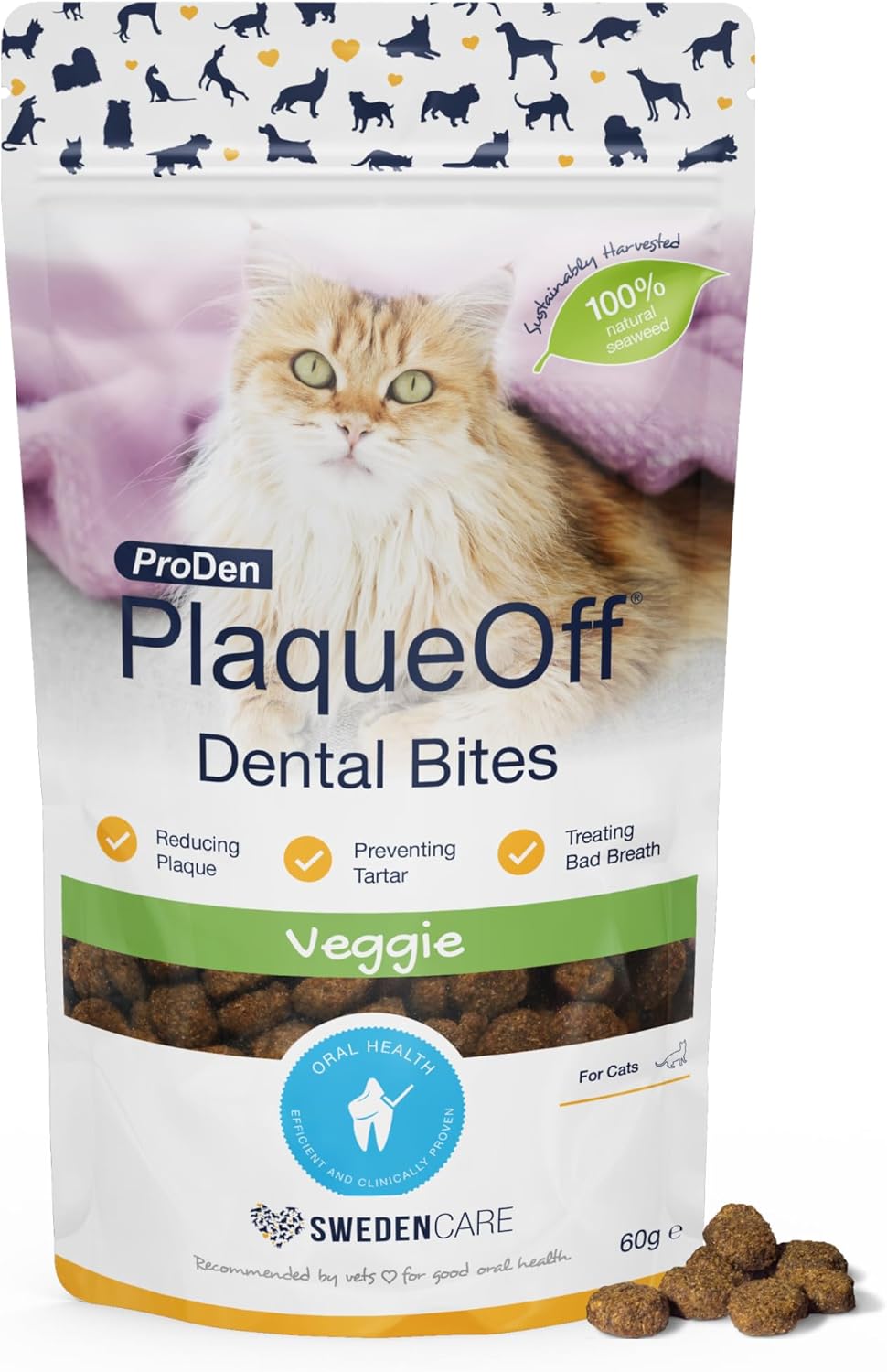 ProDen PlaqueOff Cats Dental Bites, 60g