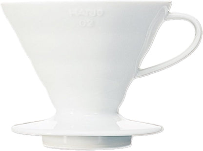 Hario V60 Ceramic Coffee Dripper, White, Size  01