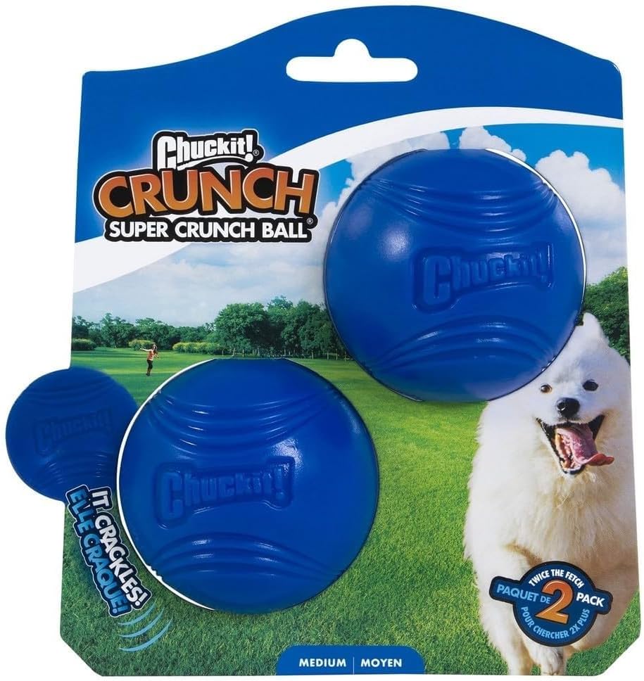 Chuckit! Super Crunch Fetch Ball, M, 2 Pack