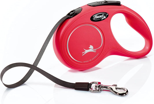 Flexi New Classic Retractable Leash, Red, S, 16ft