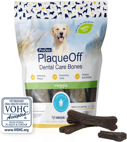 ProDen PlaqueOff Oral Dental Care Bones, Veggie