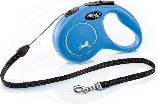 Flexi New Classic Retractable Leash, Blue, S, 5m