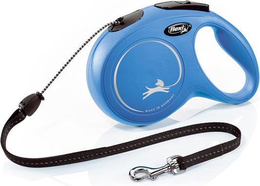 Flexi New Classic Retractable Leash, Blue, M, 8m