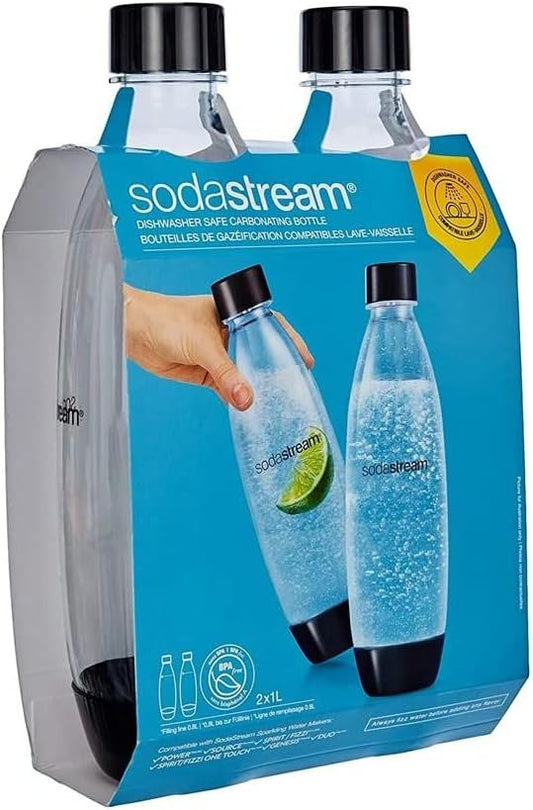 SodaStream DuoPack Fuse, Black, 1 l x2