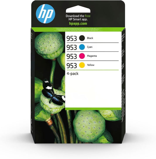 HP 6ZC69AE 953 Original Ink Cartridges, Black/Cyan/Magenta/Yellow