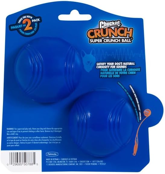 Chuckit! Super Crunch Fetch Ball, M, 2 Pack