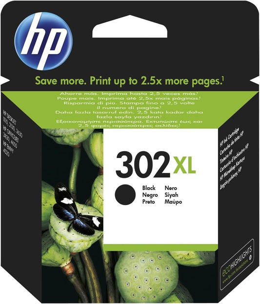 HP 302XL - F6U68AE - 1 x Black - Ink cartridge - High Yield - Blister - For Officejet 3830