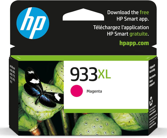 HP Original 933XL Magenta High-yield Ink Cartridge | Works OfficeJet 6100, 6600, 6700, 7110, 7510, 7610 Series | CN055AN