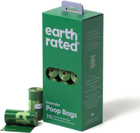 Earth Rated Refill Rolls Poop Bags, Lavender, 315 Bags