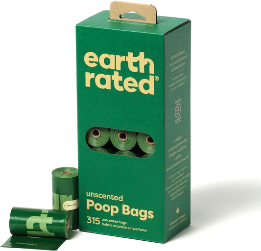 Earth Rated Refill Rolls Poop Bags, Unscented, 315 Bags