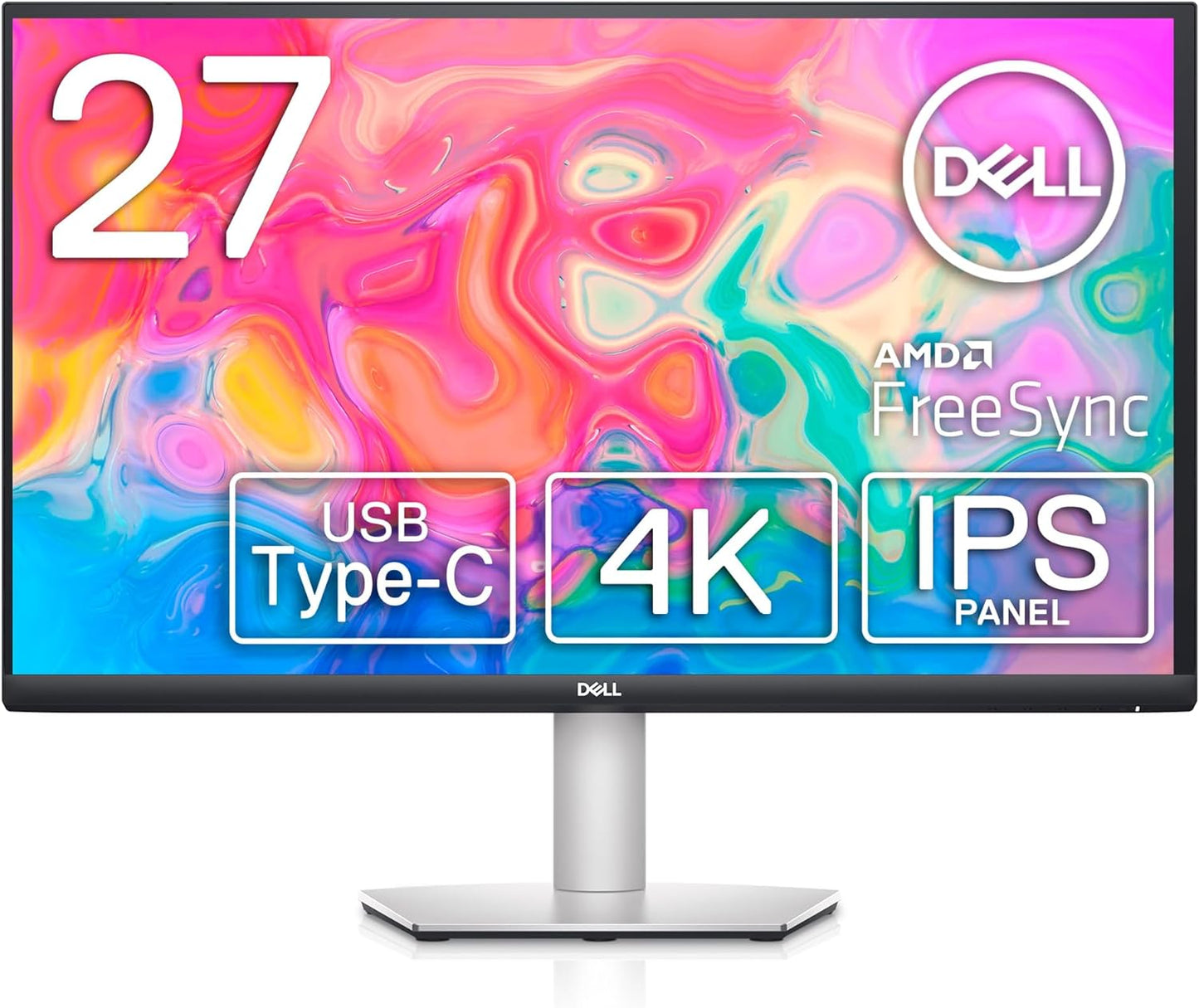 Dell S2722QC USB-C 27-Inch 4K UHD Monitor, Silver