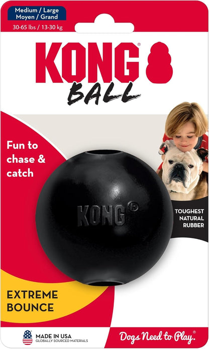 KONG Extreme Ball Fetch Toy, M/L, Black